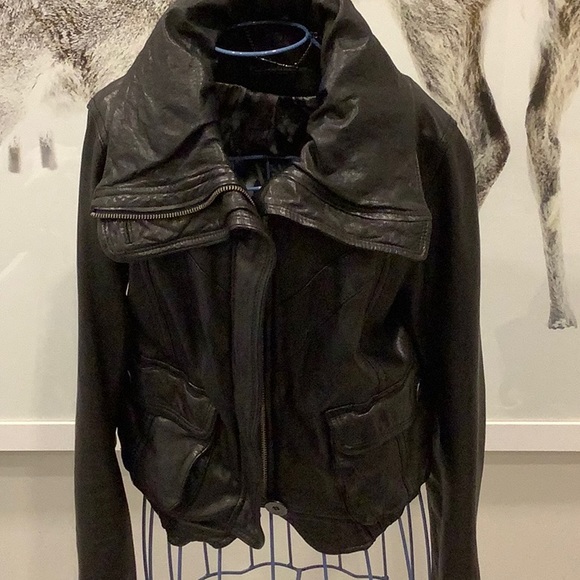 Line the Label genuine leather bomber jacket - Picture 4 of 4
